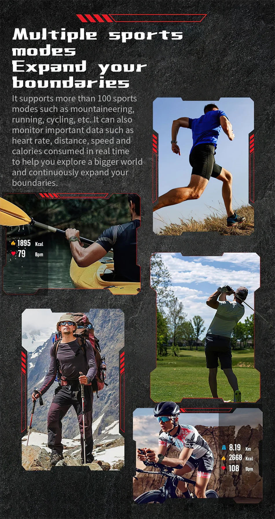 2025 Rugged Sport Smart Watch Bluetooth Calls Colorful Waterproof Military Smartwatches with Flashlight SOS COMPASS for Phone WSJIT