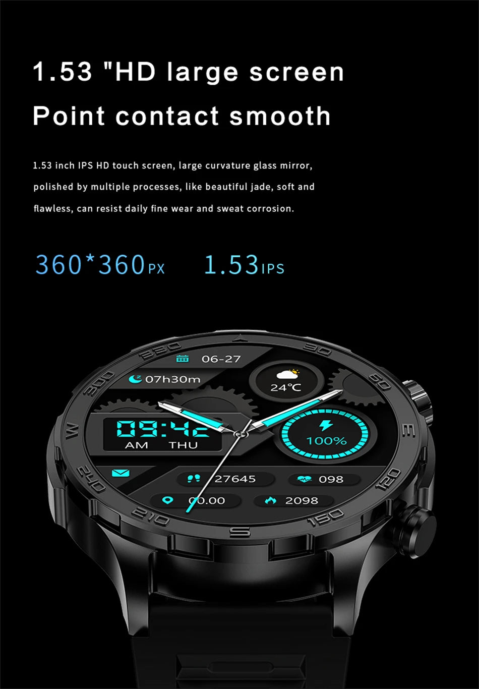 2025 New Bluetooth Call Smart Watch Men For Huawei AMOLED HD Large Screen Heart Rate NFC IP68 Waterproof GPS Sports Smart Watch WSJIT
