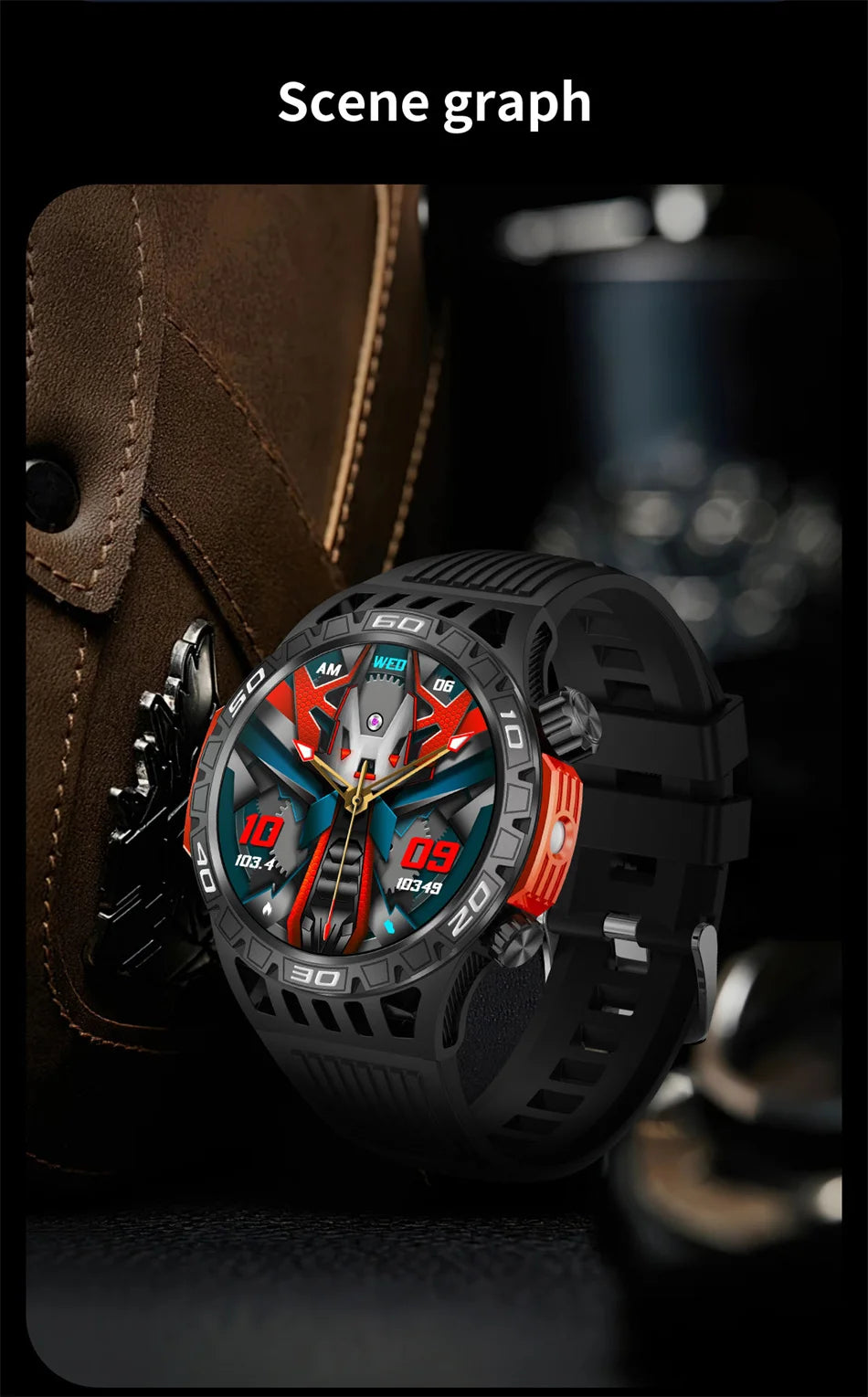 Smart Watch Men With LED Lighting Compass Sports Fitness Tracker Watch IP68 Waterproof Bluetooth Talk SmartWatch For Android IOS WSJIT