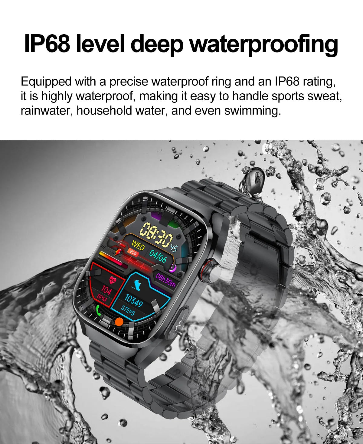 2025New Micro Physical Examination Smart Watch For Men Uric Acid Body Fat Five Organ Health Watches Bluetooth Call SmartBracelet WSJIT