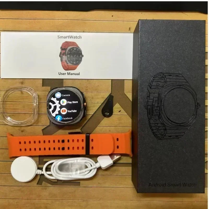 2025 New Smart Watch Android OS Smartwatch 5G Sim Card GPS WIFI Rotary Camera Global Calling 256GB Storage Amoled Screen WSJIT