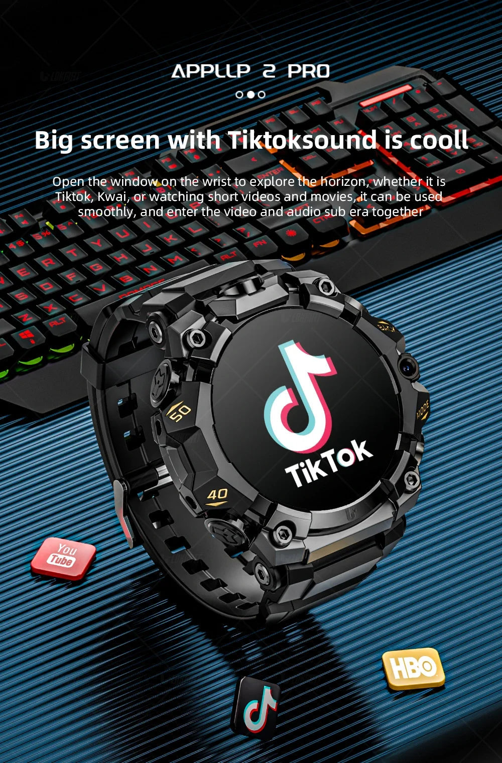 2025 New LOKMAT Sport 4G Android Smartwatches, SIM Card 4GB+64GB HD Dual Camera Video Call GPS NFC Wifi Fitness Phone Watch WSJIT