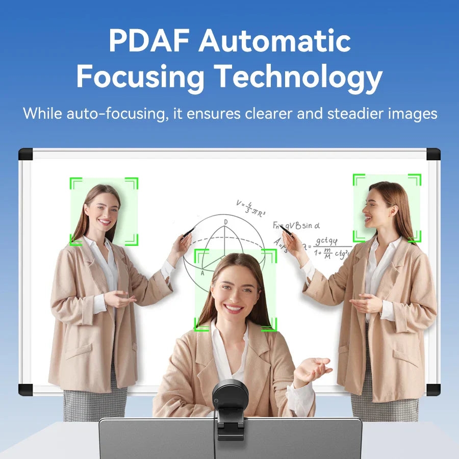 4K Autofocus USB Webcam Portable Camera Black-4