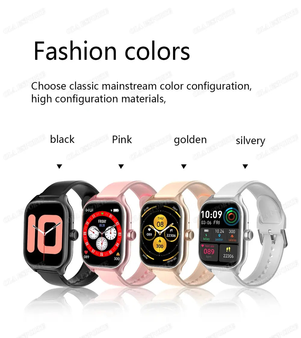 New Smart Watch 2.01 Inch HD Display Answer Make Call Message Preview Sport Modes DIY Dial Weather Forecast For Men Women WSJIT