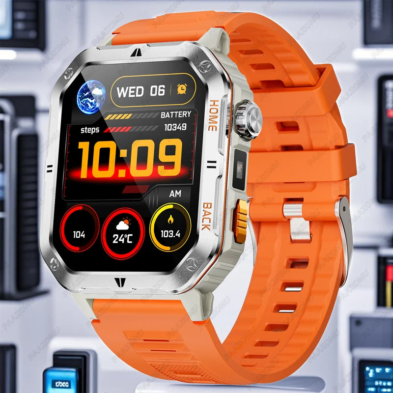 2025 New Smart Watch Men 1000mAh Ultra Large Battery 3ATM Professional Waterproof 2.01" HD Display Outdoor Sports Smartwatch Men WSJIT