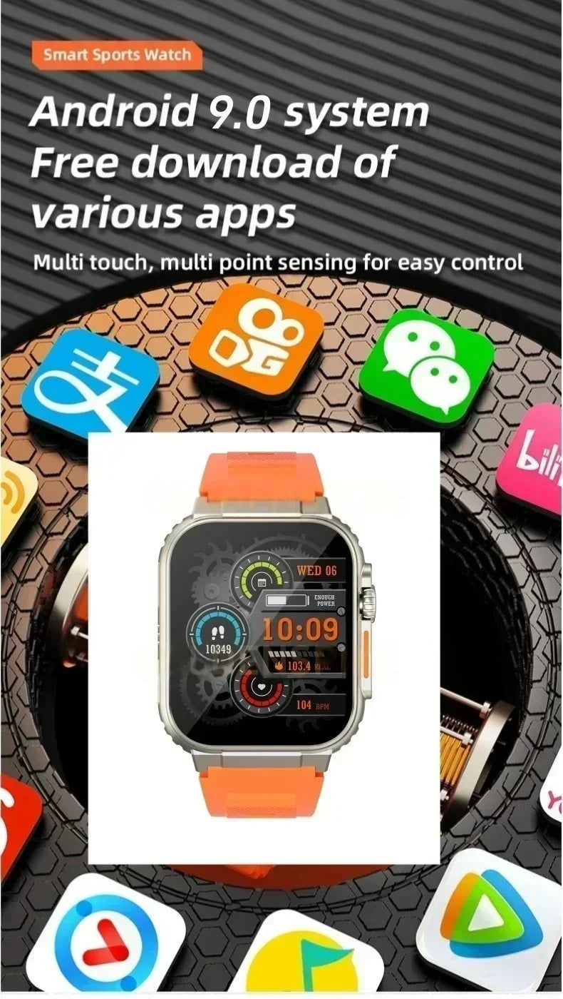 Original 4G Smartwatch CDS9 S9 S10 Ultra Rotary Camera GPS WIFI Heart Rate Tracker 256GB Storage Download Apps Sport Smart Watch WSJIT