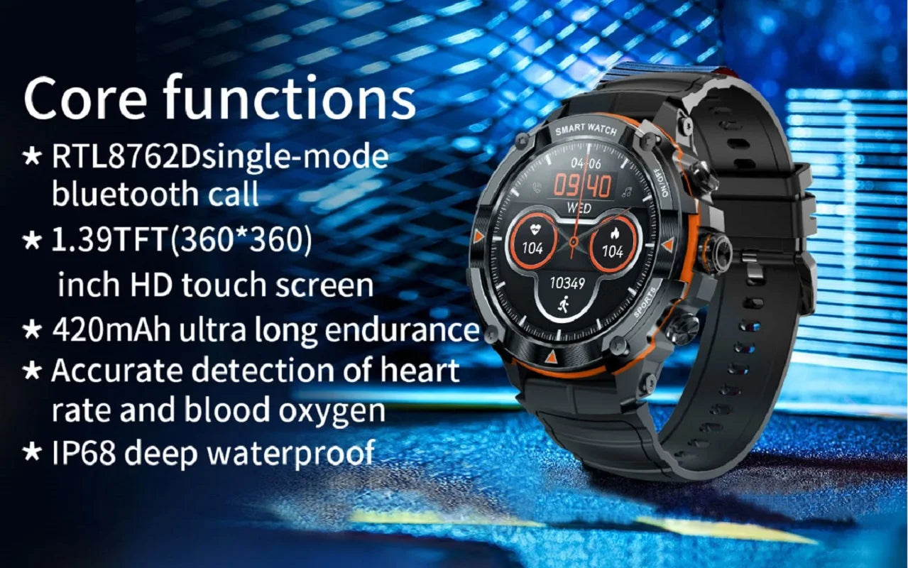 Smart watch 1.43 AMOLED Display 420mAH bluetooth call Military Toughness Waterproof Sport Smartwatch VS Moss Stratos 2 WSJIT