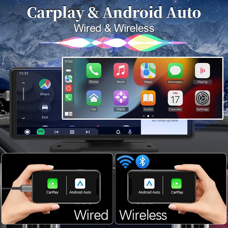 Universal Wireless Carplay Android Auto Car Screen-2
