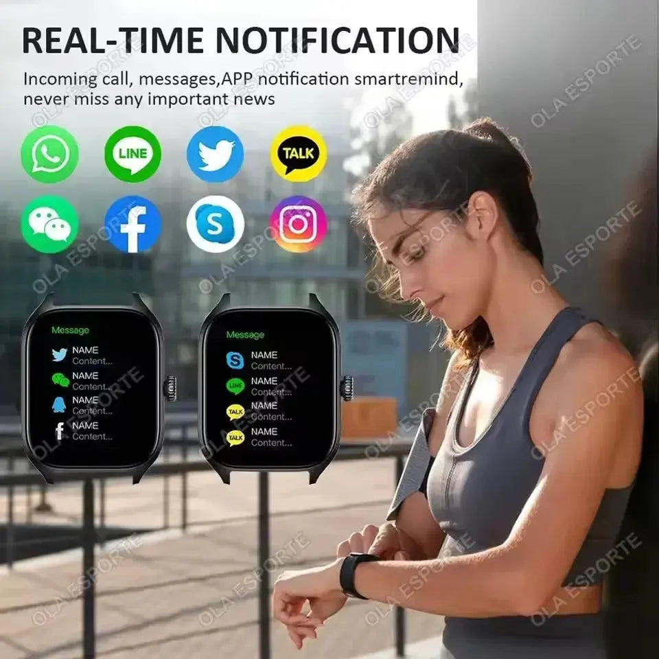 New Smart Watch 2.01 Inch HD Display Answer Make Call Message Preview Sport Modes DIY Dial Weather Forecast For Men Women WSJIT