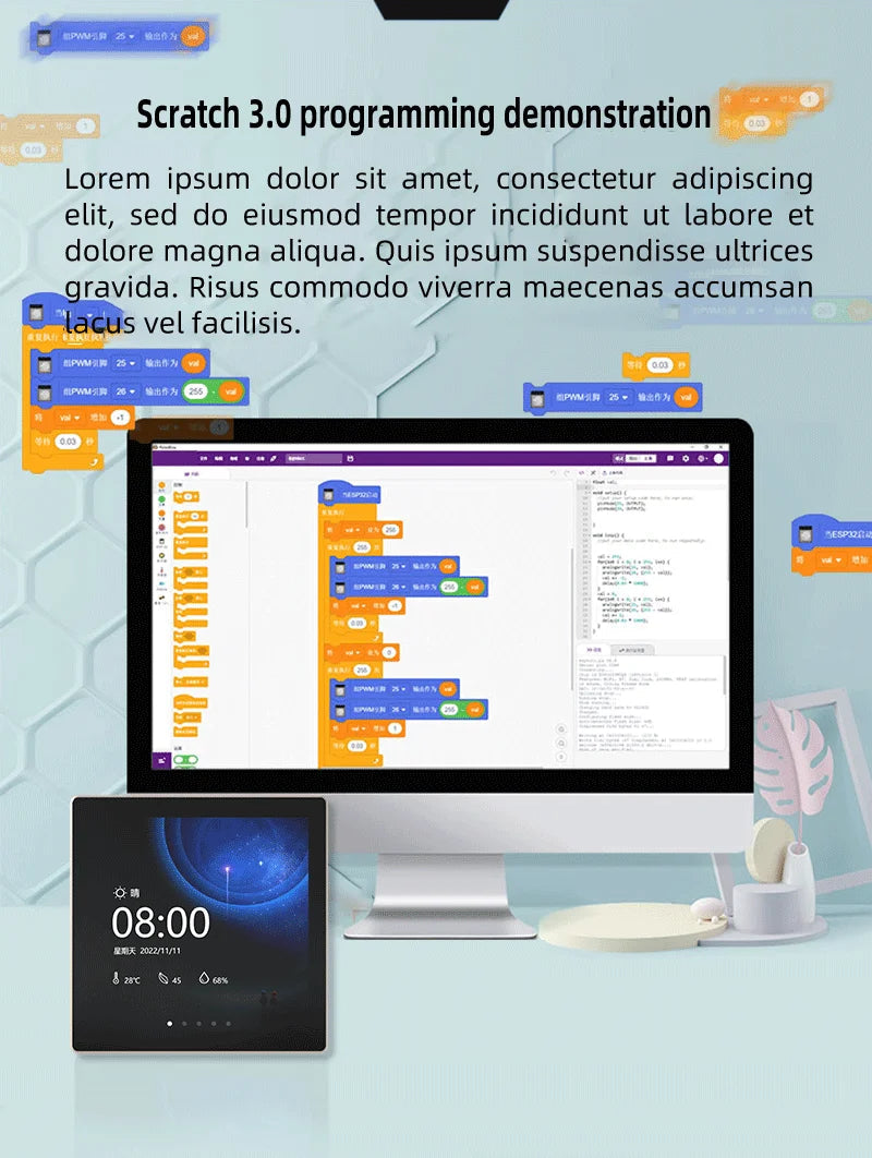 ESP32-S3 Development Board WiFi BT 4 Inch IPS Touch Screen for Arduino LVGL IOT ESP32 86 Box Central Centrol WSJIT