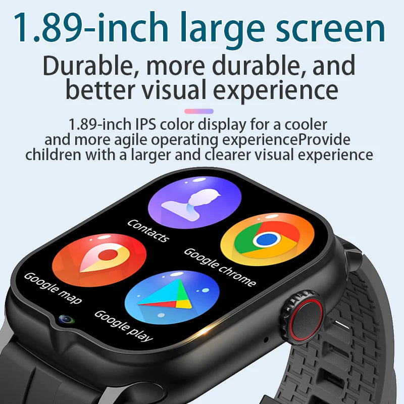 2025 New Smart Watch Android 9.0 Children Phone Watch Sim Card 2+32gb Video Call Wifi Internet GPS Location Tracker Boy Girl SOS WSJIT