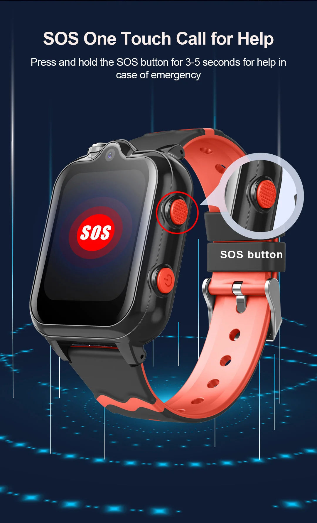 2025 New Smart Watches 4G Kids GPS AGPS LBS SOS Music Playback Dual Camera Smartwatch Waterproof 900mAh Boy Girl Children Gift WSJIT