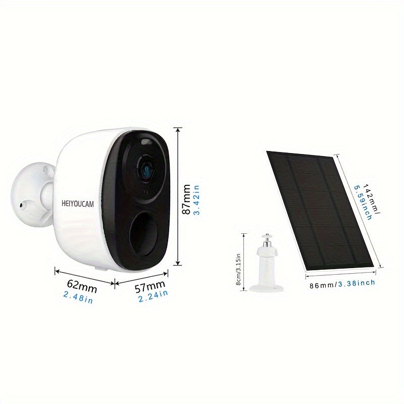 Wireless Solar Security Camera Outdoor (3MP Night Vision)-3