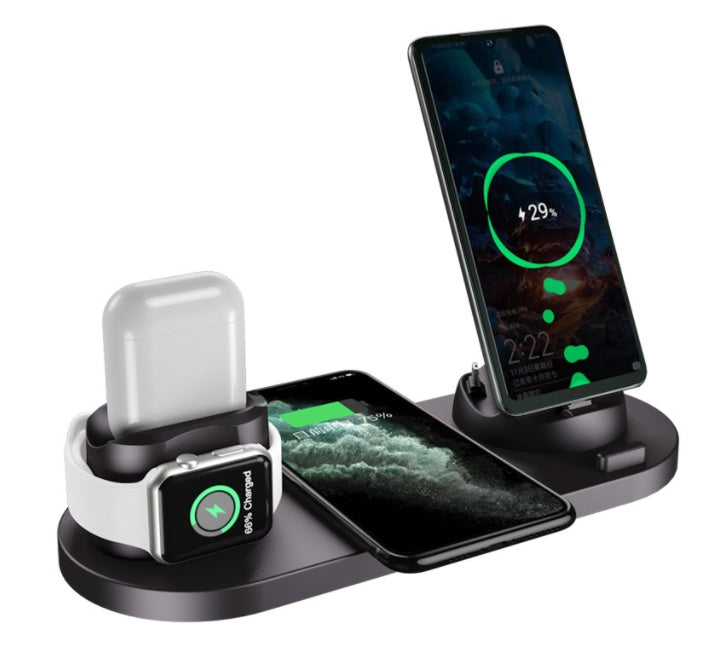Wireless Charger For IPhone Fast Charger For Phone Fast Charging Pad For Phone Watch 6 In 1 Charging Dock Station WSJIT