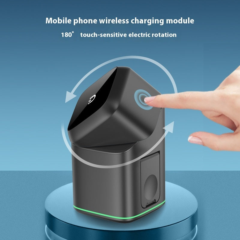 Three-in-one Electric Mobile Phone Magnetic Wireless Charging Stand CJ Dropshipping