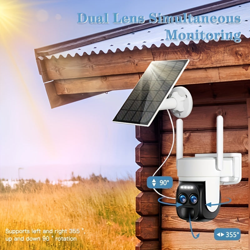 Solar Wireless Security Camera Outdoor 360° HD Zoom-2