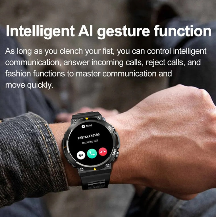 MAX18 Men Smartwatch AMOLED1.43inch Big Screen BT Calls Gesture Control AI Voice Sports Smart Watch Men CJ Dropshipping